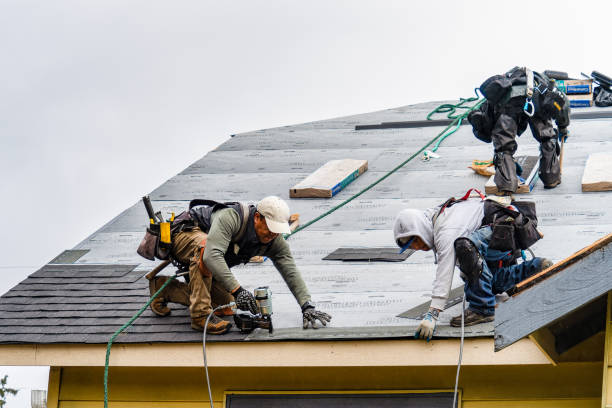 Professional Roofing technician working in Cambria, WI